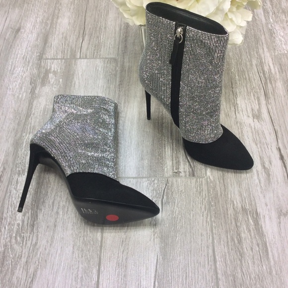 Giuseppe Zanotti Olinda Suede Crystal Ankle Boots - Picture 6 of 8